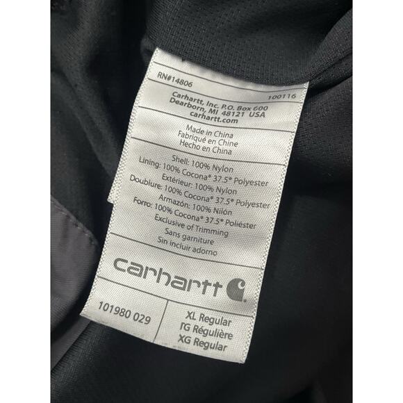 Carhartt Full Swing Jacket Mens XL Rain Defender Full Zip Nylon Gray Distressed - Picture 11 of 12